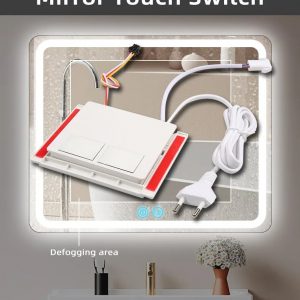 Quality Hot sales AC 100-240V DC12V Led Mirror Touch Switch Smart Mirror Touch Sensor Dimmable Light Switch Manufacturer